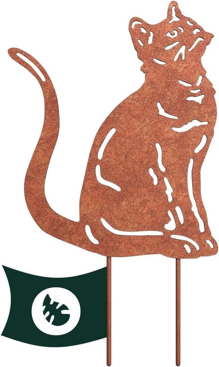 Omgoods - Tuin Decoratie Kat - Roest Patina Tuinplug