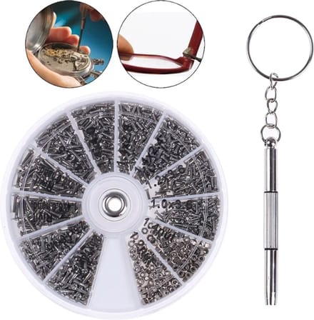 Hiden - Schroeven set Brillen - Bril Accessoires - Schoeven - Onderhoud - Brilmontuur - 1 set