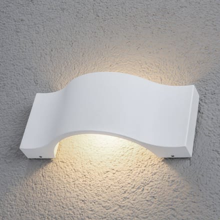 Lucande LED buiten wandlamp Jace, wit