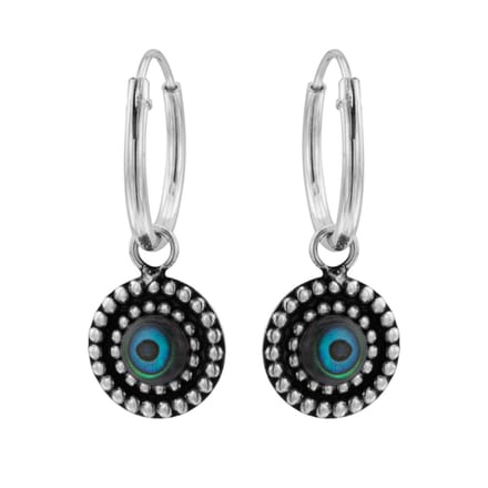 WeLoveSilver - Zilveren oorringen - Abalone steen - Zonnetje