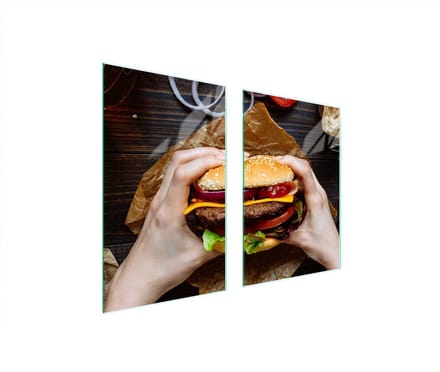 TMK ArtDeko - Snijplank van Gehard Glas - 65x52 cm - Hamburger Ontwerp