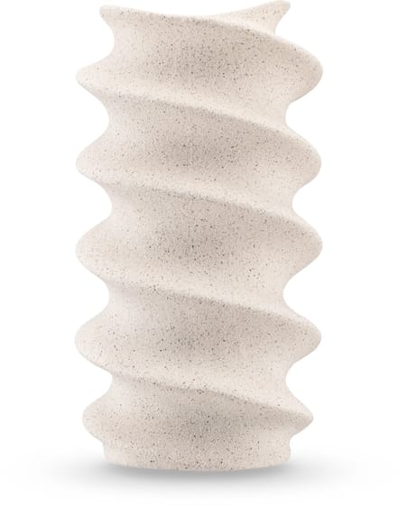 Easyplants | Vaas Tiny Forst 21 cm beige | Keramiek | Rechthoek | beige | Japandi stijl | Design Vaas