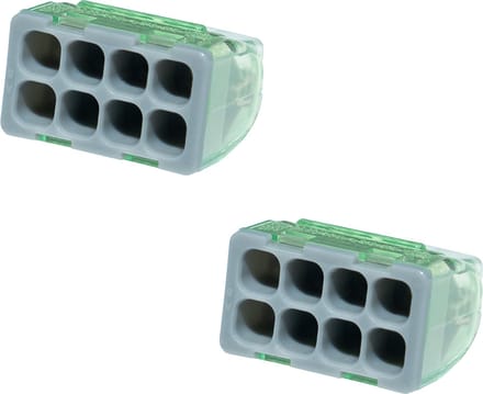 Lasklem - Primtex - 8 Polig - 0.2-2.5 mm2 - Grijs - 2 Stuks