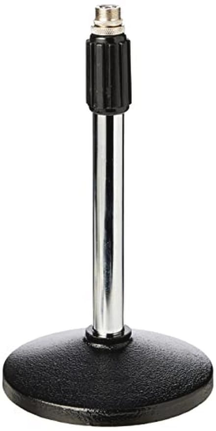 Telescopische tafelstandaard voor microfoon - Zwart en chroom