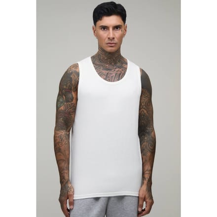 Tall Essential Regular Waffle Hemd | White | Size Small