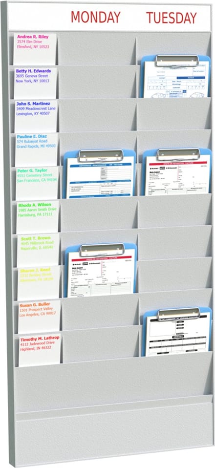PAPERFLOW Wand-kantoorplanner, 10 vakken, A5, uitbreidingselement