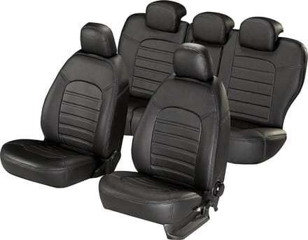 Pasvorm stoelhoezen Citroen C1 2014-2022 - Kunstleer zwart