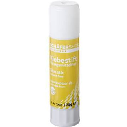 Schäfer Shop Select lijmstift, 20 gram, oplosmiddelvrij, reukarm, afwasbaar, transparant