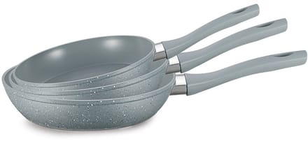 Ferveo Nova Koekenpanset - Inductie - Ø20, Ø24, Ø28 cm - Grijs