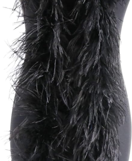Fluffy Pluizige Boa van 2 meter, Perfect voor Charleston 1920s, Flapper Feest en Carnaval, Zwart Accessoire