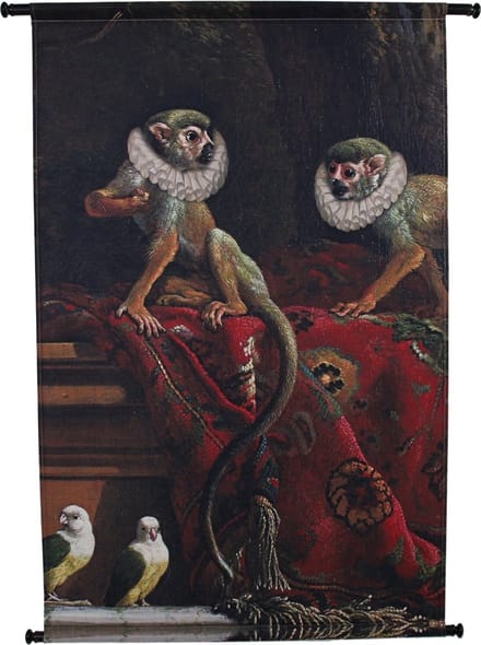 HD Collection Wanddoek Aap Rood 83x3x110cm