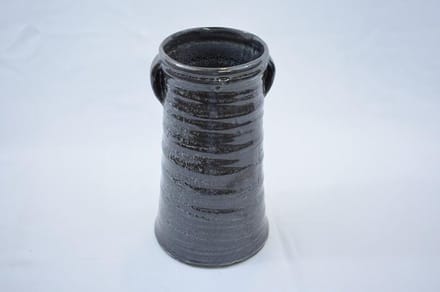 Brynxz vaas: antraciet, hoogglans, waterproof: Ø 10 cm x 15 cm: aardewerk