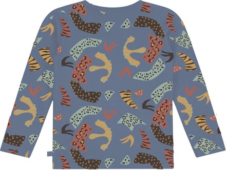 lange mouwen T-shirt met abstracte all over print