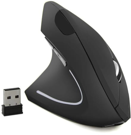 WiseGoods Premium Ergonomische Verticale Muis - Linkshandige Computermuis Voor Optimale Comfort - PC & Laptop Accessoires - Zwart