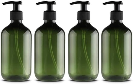 Famanu – Navulbare douchegelflessen 300 ml met pomp – Set van 4
