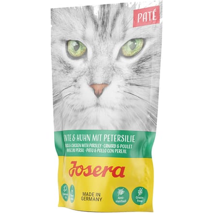 16x85g Eend & Kip met Peterselie Josera Paté Kattenvoer nat