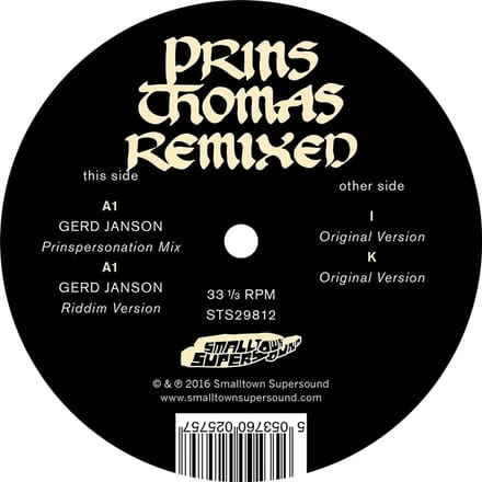 Prins Thomas - Remixed (12" Single)