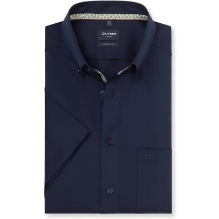 OLYMP Luxor Overhemd, Modern Fit, Button-down, Marineblauw