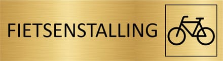 CombiCraft deurbordje Fietsenstalling in goud met tape - 165 x 45 mm