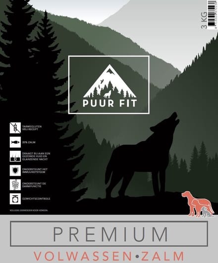 Puur Fit Premium Volwassen Middel en Groot Zalm 1Kg