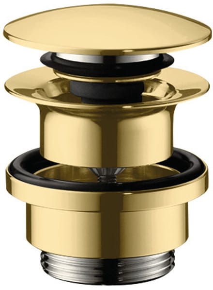 Hansgrohe waste set Messing push-open for basin and bidet mixers Gepolijst gold-optic