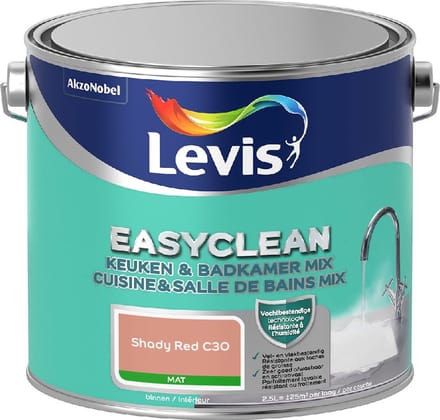 Levis - Easyclean Keuken & Badkamer Mix - Shady Red C30 - Mengverf - 2,5 L
