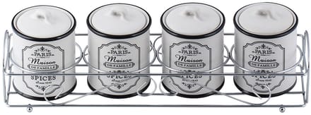 Maestro Paris - Vershouddoos set van 4 - keramische - kruidenpotjes - 200ml