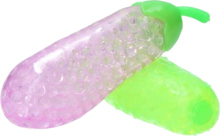 Waterparels Stressbal set 2 stuks Komkommer en Aubergine