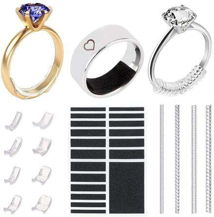Fako Bijoux - Ringverkleiner Set - TPU - Ring Verkleiner - All-In-One Ring Sizer Set - 31 Stuks - Zwart