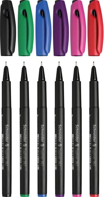 Fineliner Schneider 967 - assorti etui a 6st.