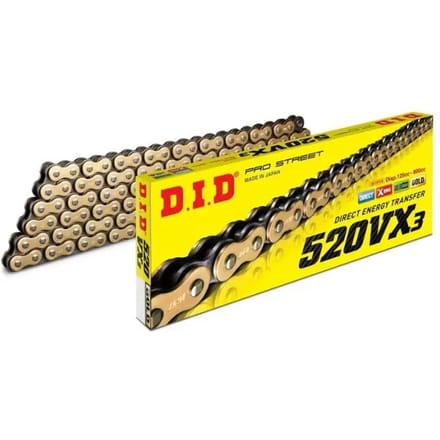 Motorfiets rolketting D.I.D 520Vx3(G&B) X 120 Mail. Zj