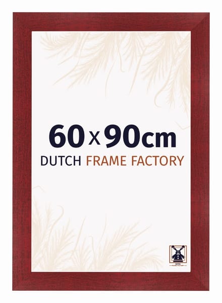 Fotolijst 60x90 cm - MDF - Wijnrood Geveegd - Praag