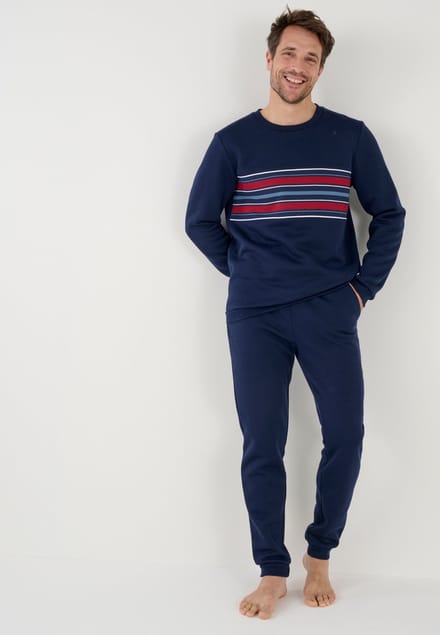 Damart - Pyjama fleece Thermolactyl - Heren - Blauw - S
