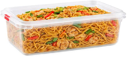 Plasticforte vershoudbakje - met deksel - 32 x 18 x 10 cm - 3.7L - meal prep bakjes
