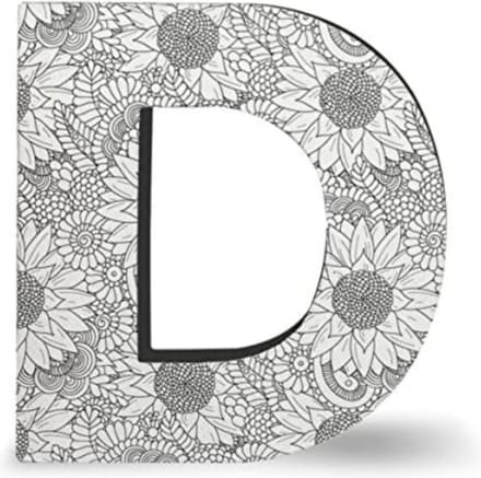 dci Color Joy Art - Large Block Letter “D“ Wall Hanging - Letter to Color “D”
