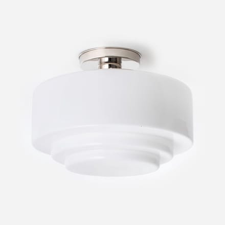 Plafonnière Getrapt Ø 35 20's Nikkel - Art Deco Trade