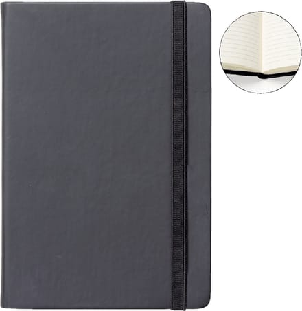 Quantore - Notitieboek A5 zwart - 3 stuks - Lijn