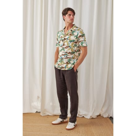 TWOTHIRDS Maziwi - Ecru/green Maat: S | Casual Overhemden Outlet | Heren | Groen