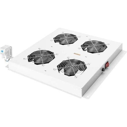 Digitus DN-19 FAN-4-N 19 inch 4 x Ventilator voor patchkast Met schakelaar Grijs-wit (RAL 7035)