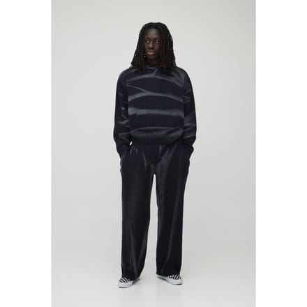 Oversized Boxy Smoke Washed Trainingspak Met Capuchon | Black | Size Medium