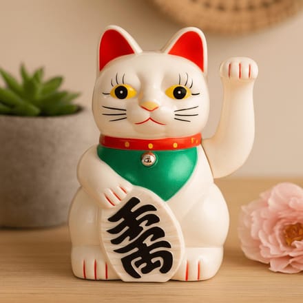 White Money Cat - 15cm