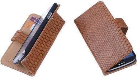 "Bestcases ""Slang"" Bruin Samsung Galaxy Core 4G LTE Bookcase Cover Hoesje"