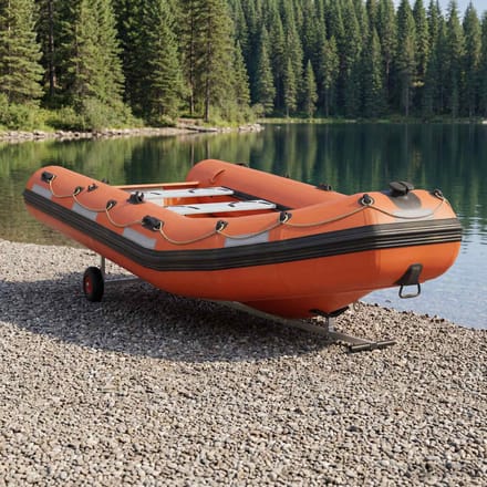 vidaXL - Verstelbare - boottrailers - met - luchtbanden - 200 - kg - Load - zilver