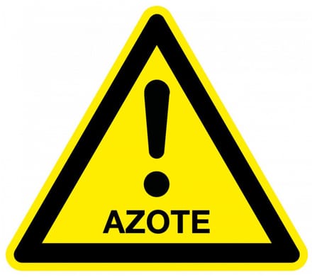 Waarschuwingsbord azote - kunststof 100 mm
