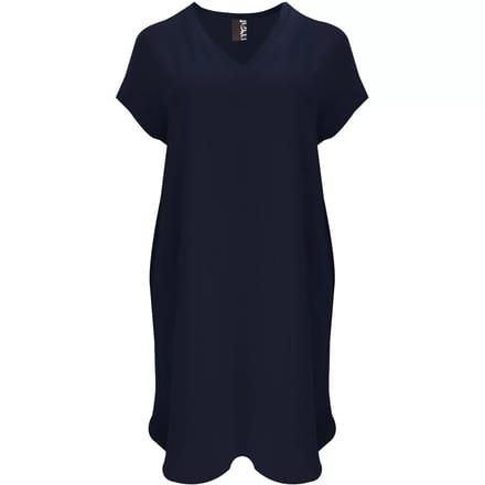 V-hals Korte Mouw Jurk Dames Mat Fashion Airwashed