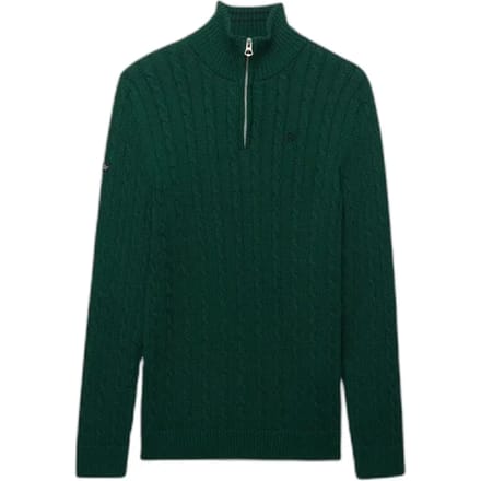 Demi-zip trui in gedraaid breisel Superdry Preppy