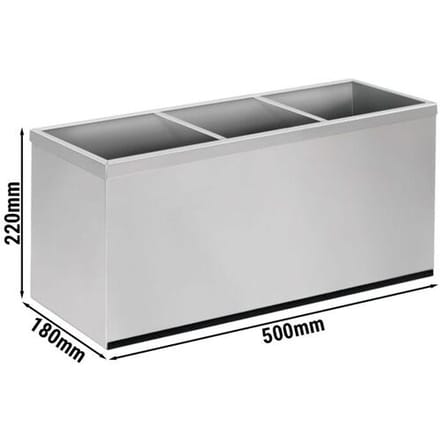 GGM Gastro RVS frame voor sausdispensers - 3x 2 L - passend voor SEK2 zilver