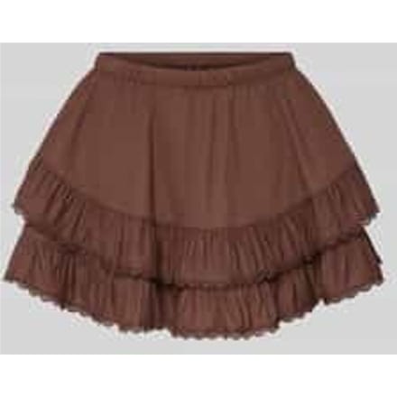 Minirok van viscosemix met volantrand model 'Frill'
