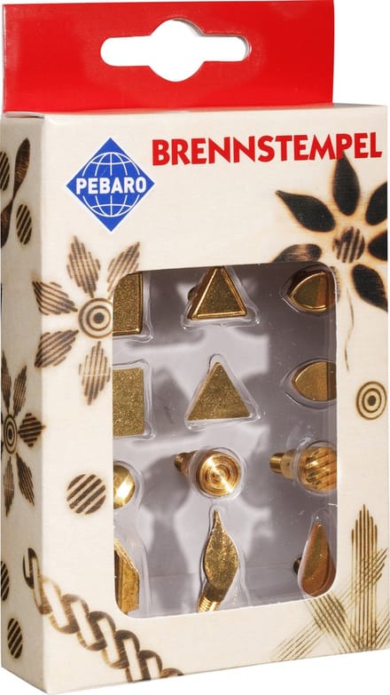 Pebaro Brandstempelset, 12-delig, verschillende vormen