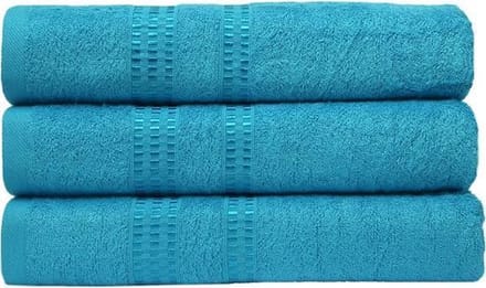 Homéé® Bamboe badlakens - set van 3 stuks - Turquoise - 70x130cm